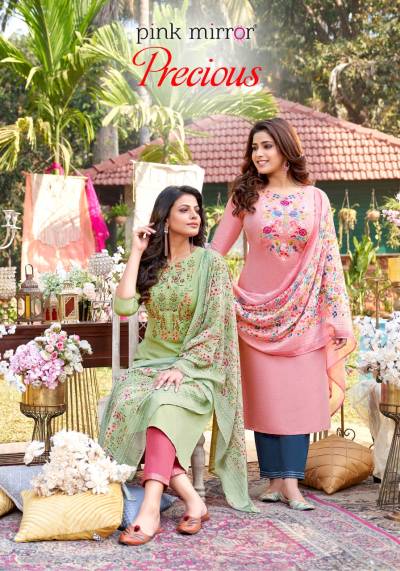Precious By Pink Mirror Casual Wear Readymade Suit Collection